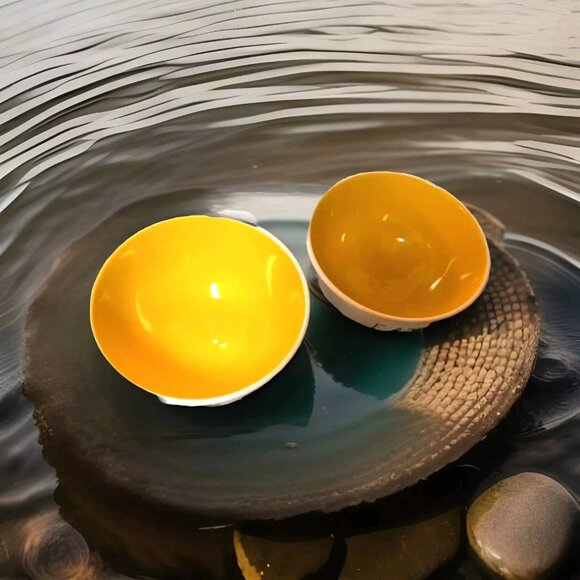 Rae Dunn Farmhouse style Artisan Collection ICE CREAM cereal Bowls Set Of 2 new - Picture 2 of 4